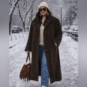 VTG Kristen Blake Studio Collection Oversized Wool Full Length Walking Coat M